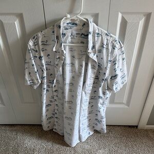 Sonoma White and Blue Casual Button Down Shirt
